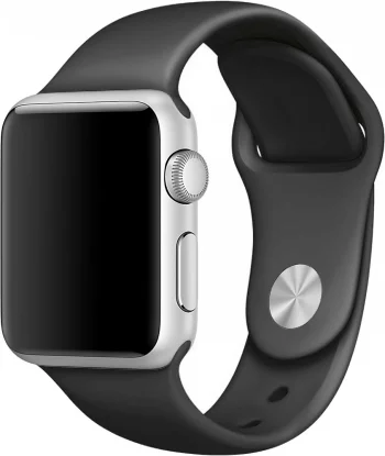 Ремешок для Apple Watch 42мм, силикон, черный(Ремешок для Apple Watch 42мм, силикон, черный)