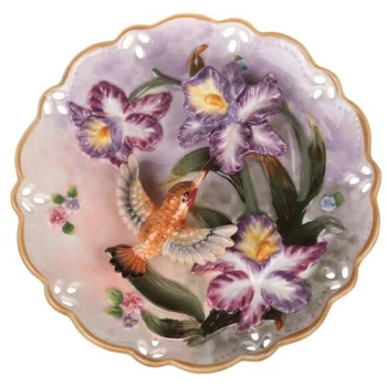 Тарелка декоративная настенная Lefard 59-384, 20 см фиолетовый